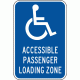 Handicap Accessible Passenger Loading Zone Sign